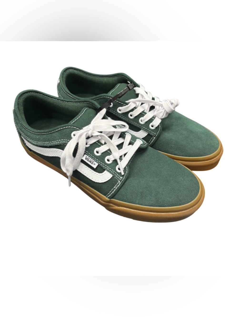 🔥🆕🔥Vans Old Skool Suede Skateboarding Sneaker in Green with White Stripe - Picture 2 of 8